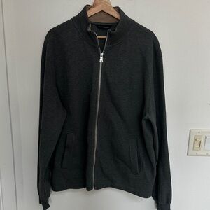 Scott Barber Men's Charcoal Zip-Up Sweater. XL